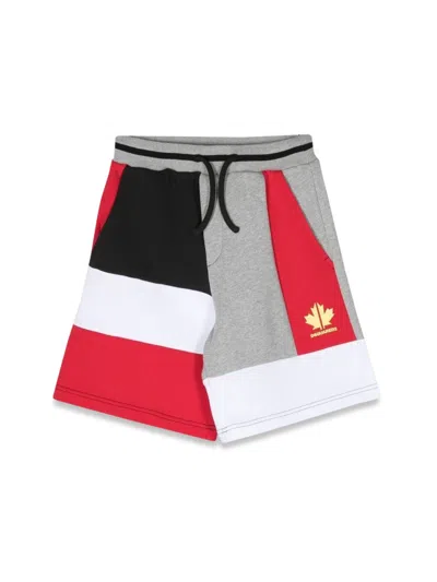 Dsquared2 Dsquared Oversized Bermuda Shorts For Kids In Animal Print