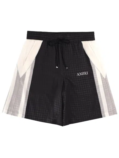 Amiri Quad Panel Side Stripe Tailored Shorts In Multi