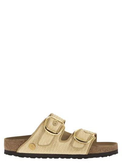Birkenstock Arizona Big Buckle Natural – Woven Textile Sandal In Neutral