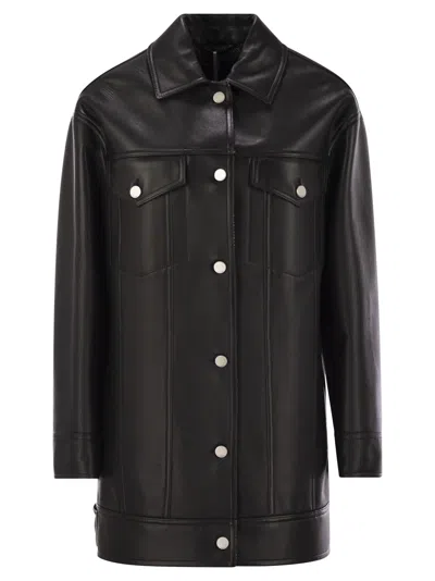 Max Mara Nappa Leather Oversized Jacket