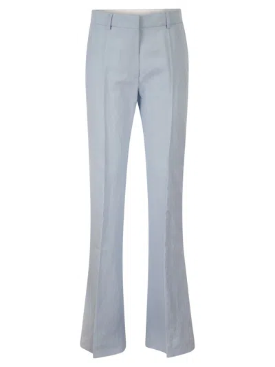 Sportmax Flat-front Flared Trousers In Multi