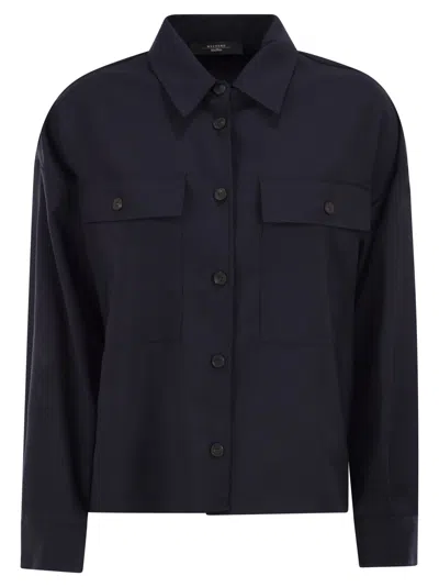 Weekend Max Mara Weekend Maxmara Wkdmulino Cropped Wool Canvas Jacket In Multi