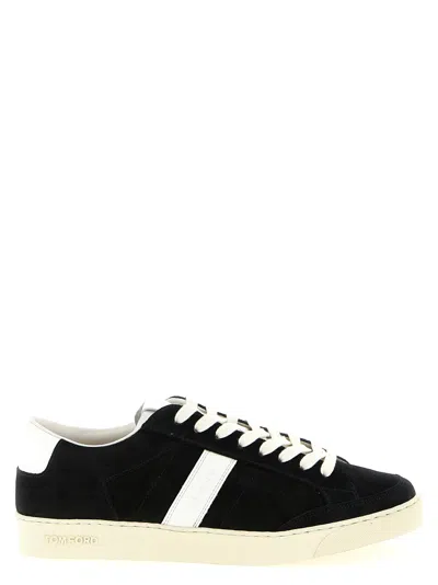 Tom Ford Blake Sneakers Suede Upper Contrast Stripe Rubber Sole