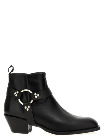 Sonora Dulce Belt Ankle Boots In Black