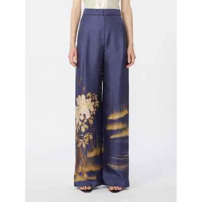 Max Mara Studio Pantalone Lungo Msemappa In Multi
