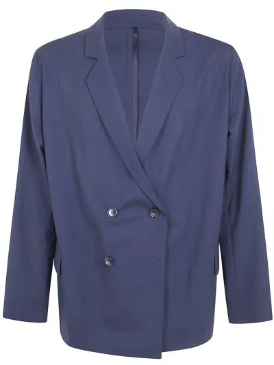 Pt01 Double Breasted Jacket In Blue