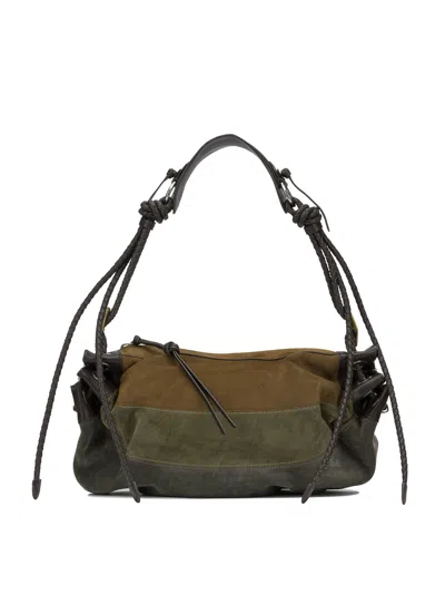 Isabel Marant Womens Multicolor Khaki Maia Medium Suede Shoulder Bag