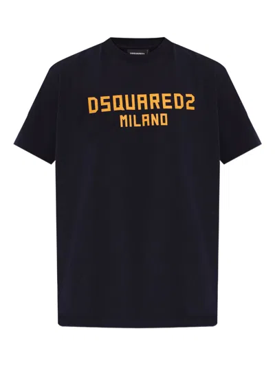 Dsquared2 Dsquared Men T-shirt With Logo In Blue