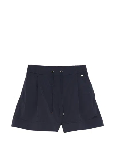 Herno Blue Solid Shorts In Blue