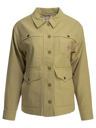 Filson Button-up Multi-pocket Jacket In Yellow