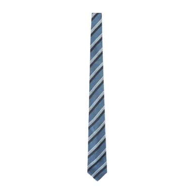Kiton Blue Silk Tie In Multi