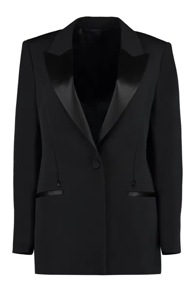 Givenchy Single-breasted Wool Blazer In Black