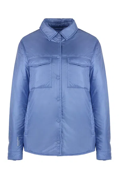 Woolrich Nylon Overshirt In Blue
