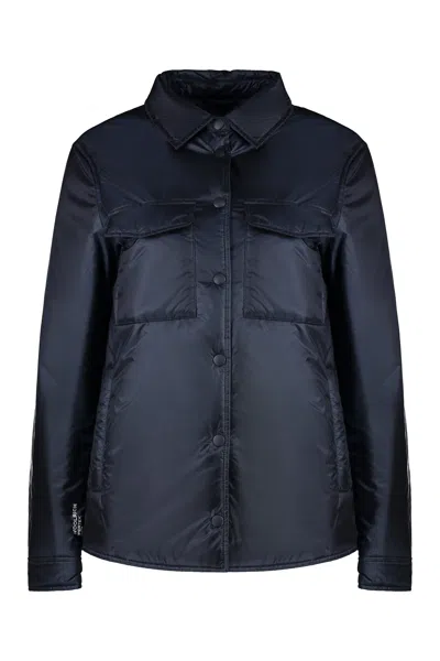 Woolrich Nylon Overshirt In Blue