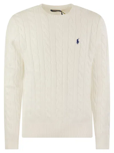 Polo Ralph Lauren Cable-knit Wool-cashmere Sweater In Andover Cream