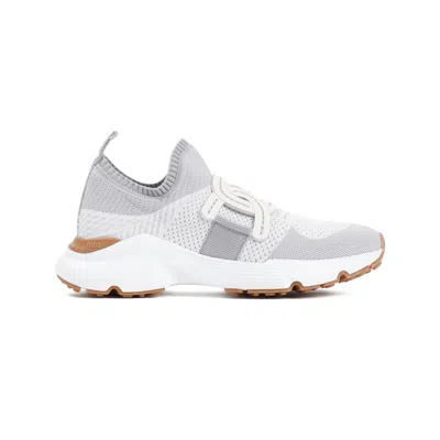 Tod's Womens White Sport Run 54c Calzino Logo-embellished Mesh Low-top Trainers Eur 40 / 7 Uk