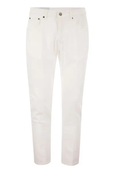Dondup White Denim Trouser In White