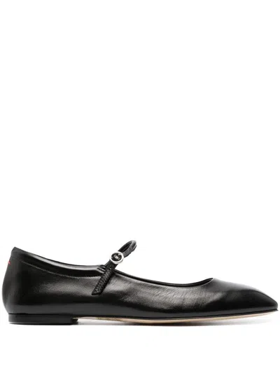 Aeyde Uma Nappa Leather Ballerinas In Black
