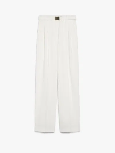 Max Mara Studio Neottia Long Trouser White In White
