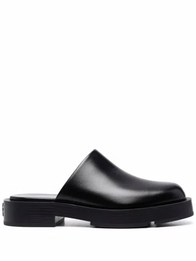 Givenchy Squared Loafers With 4 Cm Heel In Black