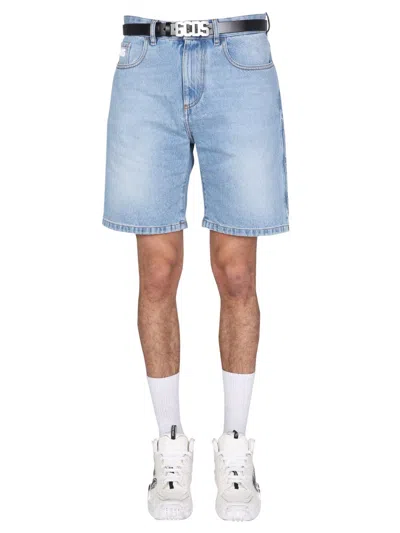 Gcds Blue Solid Shorts