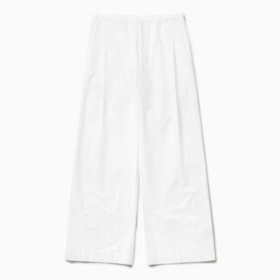 1989 Studio White Striped Boxy Pants In Multi