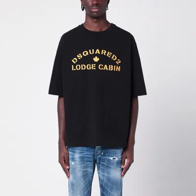 Dsquared2 Logo Graphic Crew Neck Relaxed Fit T-shirt In Black