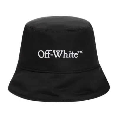 Off-white Off White Cappello Bucket Con Ricamo In Black