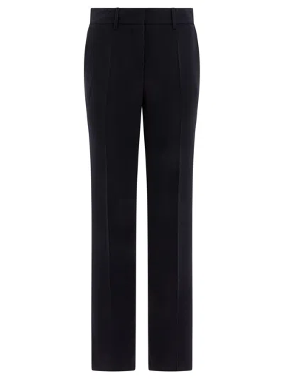 Fit Front-pockets Trousers In Black