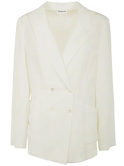 P.a.r.o.s.h Parosh Single-breasted Blazer Jacket In White