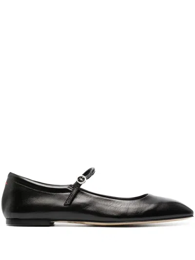 Aeyde Uma Nappa Leather Ballerinas In Black