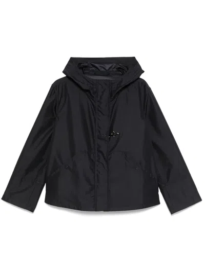Fay Short Parka Coat In Black