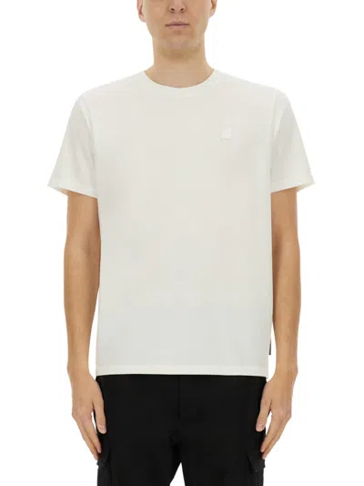 Moose Knuckles White Solid Crew Neck T-shirt