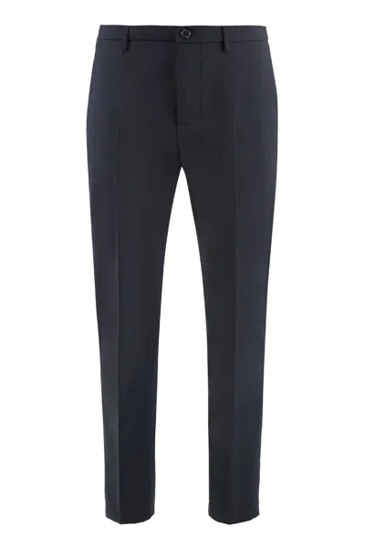 Department Five Black Flat Front Pants