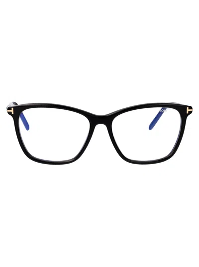 Tom Ford Geometric Frame Plain Mirror In Black