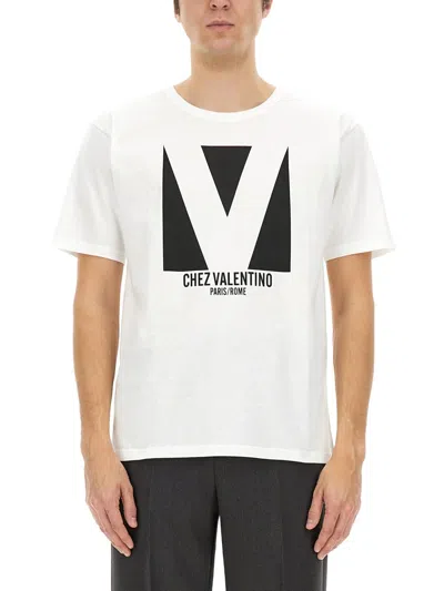 Valentino Garavani White Cotton T Shirt In Neutral
