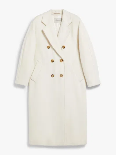 Max Mara Double-breasted Wool Coat In White