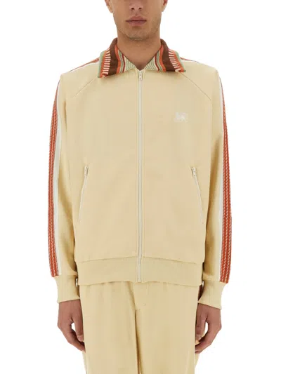 Sasquatchfabrix Luxe Zip-up Jacket With Striped Detailing