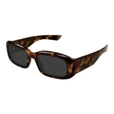 Saint Laurent Rectangle-frame Sunglasses In Neutral