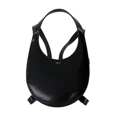 Coperni Swipe Glossy Finish Backpack With Adjustable Strap In Orange