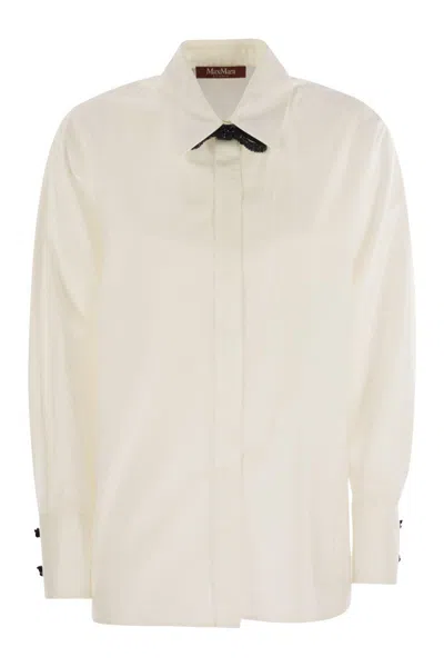 Max Mara Studio Roll Shirt White In Neutral