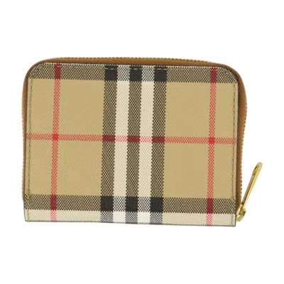 Burberry Monogram Zip Around Wallet Check Pattern In Pattern