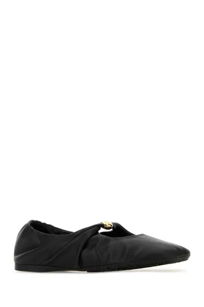 Loewe Nappa Pebble Ballet Flats In Black