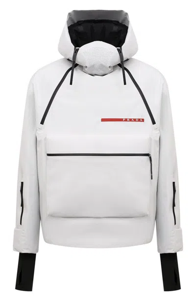 Prada Technical Fabric Snowboard Jacket In Brown