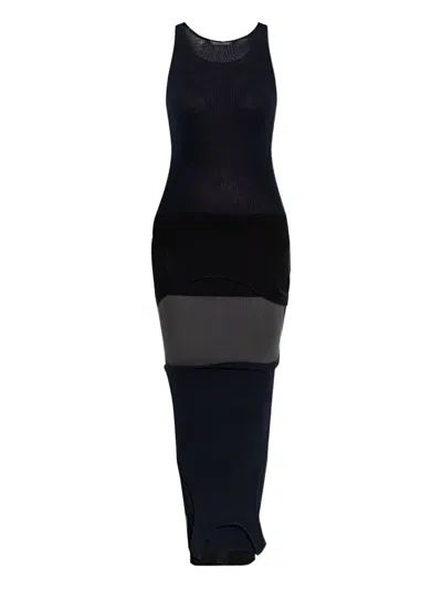 Balenciaga Women Upside Down Long Dress In Black