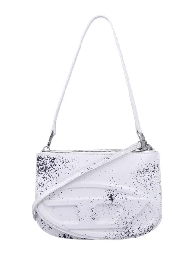 Diesel 1dr Twin Rectangular White Handbag In White