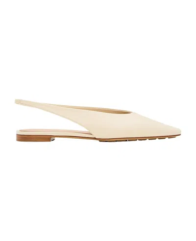 Bottega Veneta Ivory Leather Sofia Ballerinas In White