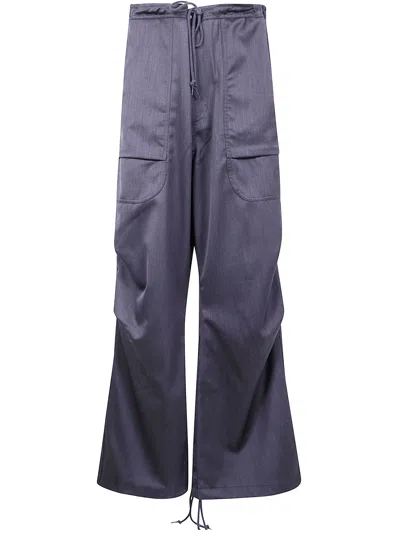 Entire Studios Drawstring Cargo-pocket Trousers In Blue