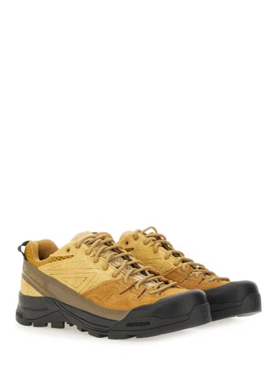 Salomon Textured Tan And Brown Sneakers In Multi