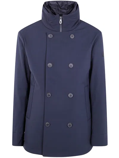 Peuterey Man Jacket Midnight Blue Size L Polyester, Elastane In Blue